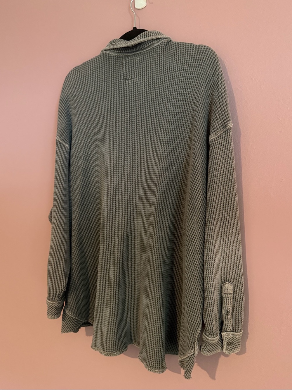 AERIE LumberJane Waffle Shirt in Charcoal - XL - Picture 5 of 5